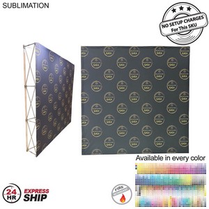 24Hr Express Ship -7.5' Straight Wall Full Height Tension Fabric Pop-up Display Kit, NO SETUP CHARGE