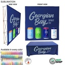 72Hr Fast Ship -Trade Show Booth Package Ultra, 7.5' Straight Fabric Wall and Premium 6' tablecloth