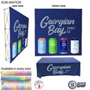 48Hr Quick Ship -Trade Show Booth Package Ultra, 7.5' Straight Fabric Wall and Premium 6' tablecloth