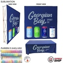 24Hr Express - Tradeshow Booth package Ultra, 7.5' Straight Fabric Wall and Premium 6' tablecloth
