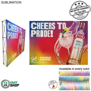 [SU776-2] 72 Hr Fast Ship - 10' Straight Wall Full Height Tension Fabric Pop-up Display Kit.