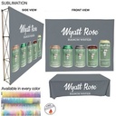 Trade Show Booth package Ultra, 10' Straight Fabric Wall Display and Premium 8' tablecloth open back