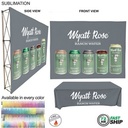 72Hr Fast Ship - Trade Show Booth Package Ultra, 10' Straight Fabric Wall and Premium 8' tablecloth