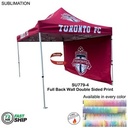 72Hr Fast Ship - Full 15' Back Wall for 10'x15' Tent Kit, Sublimated, Double Sided Print