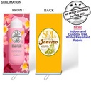Sublimated Heavy Fabric Premium Retractable Banner w/Double sided Graphics Standard base (33.5"x79")