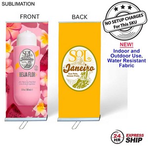 [SU783-8] 24Hr Express Ship - Sublimated Heavy Fabric Premium Retractable Banner w/Double sided Graphics
