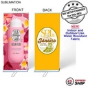 24Hr Express Ship - Sublimated Heavy Fabric Premium Retractable Banner w/Double sided Graphics