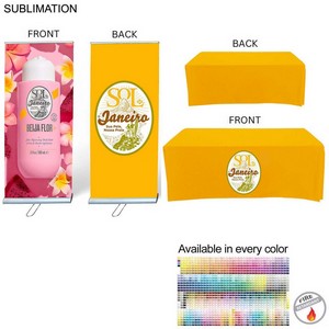 Outdoor Event Package 3, Double Sided Outdoor Pull Up Banner + 6' Box Fit Cloth
