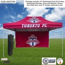 48Hr Quick Ship - Tent Backwall Package, 15' Sublimated Tent Kit and 15' Full Single Sided Backwall