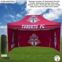 Full Privacy Tent Package, 15' Sublimated Tent Kit, 3 Single Sided Full Walls For Back and 2 Sides