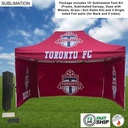 72Hr Fast Ship - Full Privacy Tent Package, 15' Sublimated Tent Kit, 3 Single Sided Full Walls