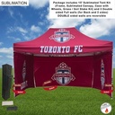 Full Privacy Tent Package, 15' Sublimated Tent Kit, 3 DOUBLE Sided Full Walls for Back and 2 Sides