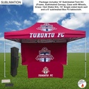 Deluxe Event Package, 15' Sublimated Tent Kit, Single Sided 15' Backwall, and 6' Box Fit Tablecloth