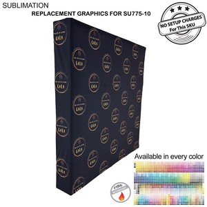 Replacement Graphics for 7.5' Straight Wall Tension Fabric w/Wrap End Caps