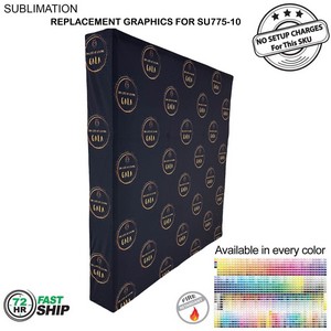 [SU785-11] 72Hr Fast Ship - Replacement Graphics for 7.5' Straight Wall w/Wrap End Caps
