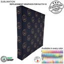 72Hr Fast Ship - Replacement Graphics for 7.5' Straight Wall w/Wrap End Caps
