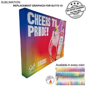 [SU786-10] Replacement Graphics for 10' Straight Wall Tension Fabric w/Wrap End Caps