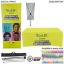24Hr Express - Trade Show Package, Tripod Banner with Graphics + Sublimated Tablecover