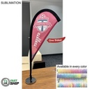 72Hr Fast Ship - Table Topper Teardrop Sail Sign Flag, 20", Full Color Graphics One Side