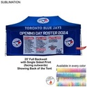 Full 20' Back Wall for 10'x20' Tent Kit, Sublimated, Single Sided Print
