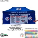 72 Hr Fast Ship - Full 20' Back Wall for 10'x20' Tent Kit, Sublimated, Single Sided Print