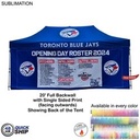 48 Hr Quick Ship - Full 20' Back Wall for 10'x20' Tent Kit, Sublimated, Single Sided Print