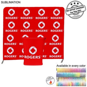 Conference Package, 10' EuroFit Tension Fabric Wall Display and Rectangular SEG Counter Kit
