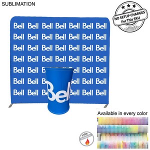[SU792-5] Conference Package, 8' EuroFit Tension Fabric Wall Display and Round SEG Counter Kit