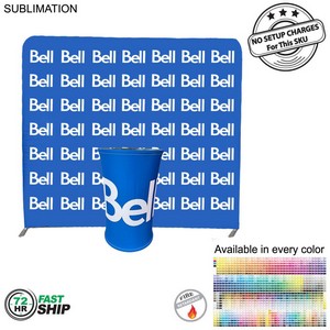 72 Hr Fast Ship - Conference Package, 8' EuroFit Tension Fabric Wall Display and SEG Counter Kit