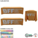 72 Hr Fast Ship - Sublimated PREMIUM Cloth for 8' table, Drape Style, Closed Back, Rounded Corners