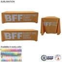 48 Hr Quick Ship - Sublimated PREMIUM Cloth for 8' table, Drape Style, Closed Back, Rounded Corners