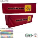 72 Hr Fast Ship - Sublimated PREMIUM Box Style Fitted Table Cloth, 8' Table, 4 Sided, Closed Back