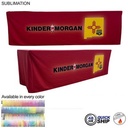 48Hr Quick Ship - Sublimated PREMIUM Box Style Fitted Table Cloth, 8' Table, 4 Sided, Closed Back