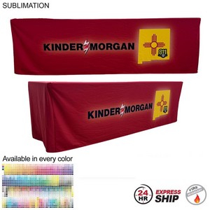 [SU815-4] 24Hr Express Ship - Sublimated PREMIUM Box Style Fitted Table Cloth, 8' Table, 4 Sided