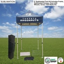 72Hr Fast Ship - 5' Premium Sublimated Tent Kit, Includes Frame, Canopy, Case, Grass Stake Kit.