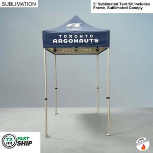 72Hr Fast Ship - 5' Premium Sublimated Tent Kit, Includes Premium 40mm Aluminum Frame & Canopy only.