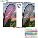 Replacement Flag for 7.5' Small Tear Drop Flag Kit, Full Color Graphics One Side