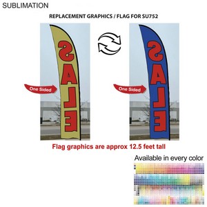 Replacement Flag for 15' Large Feather Flag Kit, Full Color Graphics One Side