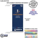 48Hr Quick Ship - Replacement Graphics, 33.5x79, for Deluxe Wide Base Retractable Banner