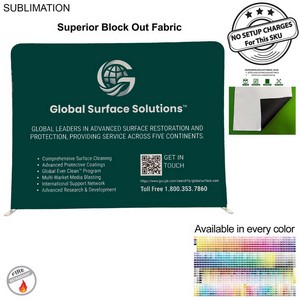 [BB734] EuroFit Tension Fabric Straight Wall Kit, Double Sided Graphics, Superior Blockout Fabric (10'x8')