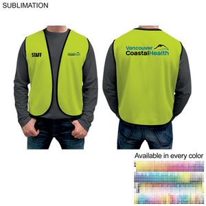 [SU659-7] Domestic Made STAFF UNIFORM Poplin Vest, Fully Sublimated Front and Back, Available in Every Color