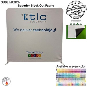 [BB733] EuroFit Tension Fabric Straight Wall Kit, Double Sided Graphics, Superior Block out Fabric (8'X8')