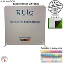 EuroFit Tension Fabric Straight Wall Kit, Double Sided Graphics, Superior Block out Fabric (8'X8')
