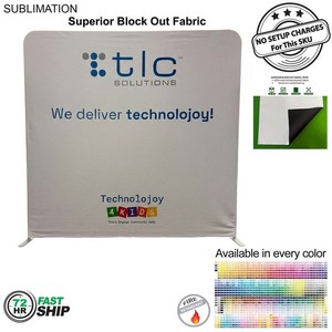 [BB733-2] 72Hr Fast Ship -EuroFit Tension Fabric Straight Wall Kit, Double Sided Graphics. (8'W x 8'H)