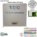 72Hr Fast Ship -EuroFit Tension Fabric Straight Wall Kit, Double Sided Graphics. (8'W x 8'H)