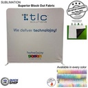 48Hr Quick Ship -EuroFit Tension Fabric Straight Wall Kit, Double Sided Graphics (8'X8')