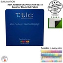 Replacement Graphics Double Sided EuroFit Superior Block Out Tension Fabric Slip on cover (8'x8')