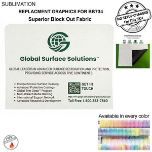[BB744] Replacement Graphics Double Sided, EuroFit Superior Block out Tension Fabric Slip on cover (10'x8')