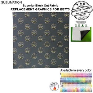[BB785] Replacement Graphics for 7.5' Straight Wall w/Velcro® On The Back, Superior Block Out Fabric.