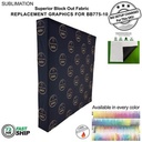 72 Hr Fast Ship - Replacement Graphics for 7.5' Straight Wall w/Wrap End Caps
